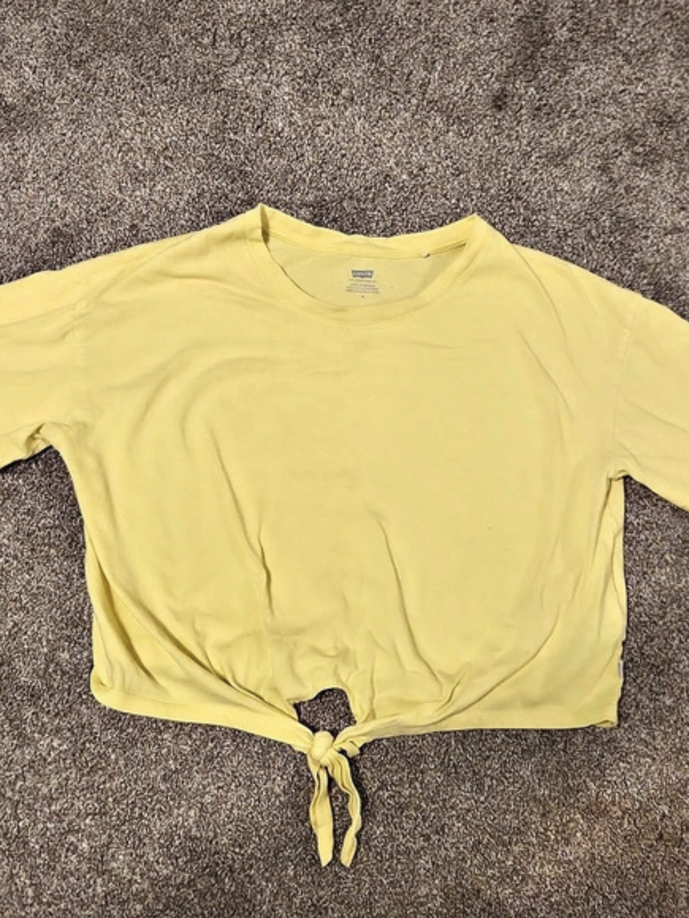 Levi's Tie Front Tee Yellow Short-Sleeve Size Medium